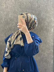 İTHAL ETRO DESEN NEW VUAL İPEK ŞAL 44344 - Karamel - Organic ScarfsOrganic Scarfs