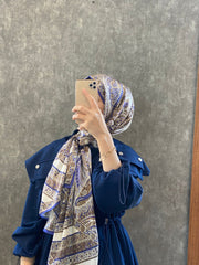 İTHAL ETRO DESEN NEW VUAL İPEK ŞAL 44344 - saks - Organic ScarfsOrganic Scarfs