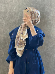 İTHAL ETRO DESEN NEW VUAL İPEK ŞAL 44344 - Vizon - Organic ScarfsOrganic Scarfs
