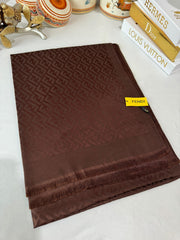 İthal Fendi Kaşmir İpek Şal 49101 - Acı Kahve - Organic ScarfsOrganic Scarfs