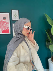 İthal Fendi Kaşmir İpek Şal 49101 - Füme - Organic ScarfsOrganic Scarfs