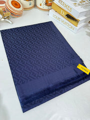 İthal Fendi Kaşmir İpek Şal 49101 - Lacivert - Organic ScarfsOrganic Scarfs
