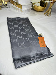 İthal G Kaşmir İpek Şal 49102 - Antrasit - Organic ScarfsOrganic Scarfs