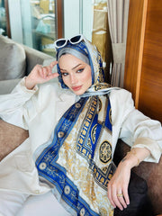 İTHAL VUAL %100 İPEK ŞAL - 78963 saks/altın - Organic ScarfsOrganic Scarfs