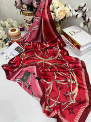 Lv Çift Taraflı İthal Vual İpel Şal 85631 - Kırmızı - Organic ScarfsOrganic Scarfs