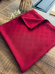 LV Krep Kraş Jakar Eşarp 50971 - Bordo - Organic ScarfsOrganic Scarfs