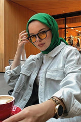 Organic Scarfs Pamuk Kraş Cazz Şal Modeli - Benetton - Organic ScarfsOrganic Scarfs