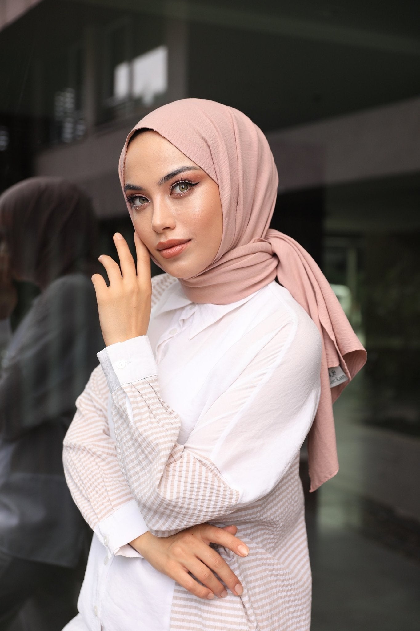 Organic Scarfs Pamuk Kraş Cazz Şal Modeli - Gelincik - Organic ScarfsOrganic Scarfs