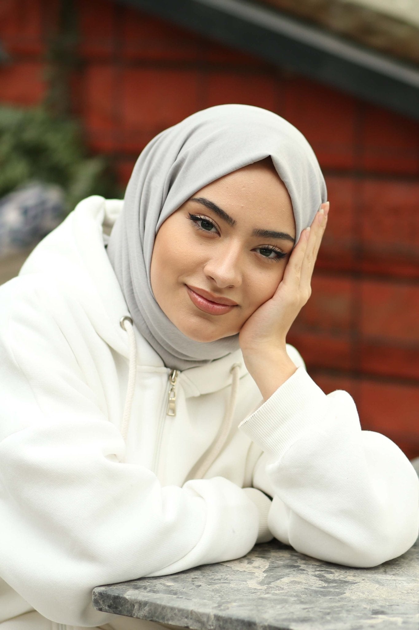 Organic Scarfs Pamuk Kraş Cazz Şal Modeli - Gri - Organic ScarfsOrganic Scarfs