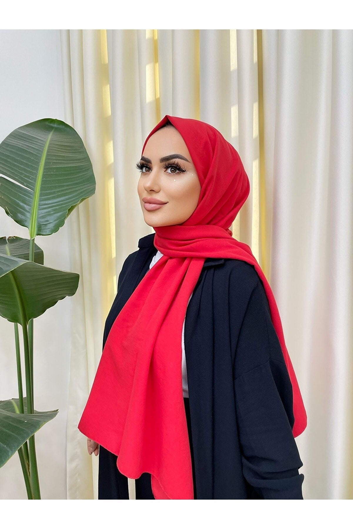 Organic Scarfs Pamuk Kraş Cazz Şal Modeli - Koyu Turuncu - Organic ScarfsOrganic Scarfs