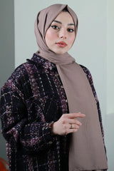 Organic Scarfs Pamuk Kraş Cazz Şal Modeli - K.Vizon - Organic ScarfsOrganic Scarfs