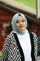 Organic Scarfs Pamuk Kraş Cazz Şal Modeli - Su Yeşili - Organic ScarfsOrganic Scarfs