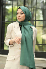 Organic Scarfs Pamuk Kraş Cazz Şal Modeli - Yeşil - Organic ScarfsOrganic Scarfs