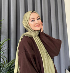 Organic Scarfs Tesettür Penye Şal Hijap Modeli - Çay Ağacı - Organic ScarfsOrganic Scarfs