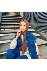 Organic Scarfs Tesettür Penye Şal Hijap Modeli - Çikolata - Organic ScarfsOrganic Scarfs