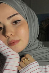 Organic Scarfs Tesettür Penye Şal Hijap Modeli - K.Gri - Organic ScarfsOrganic Scarfs