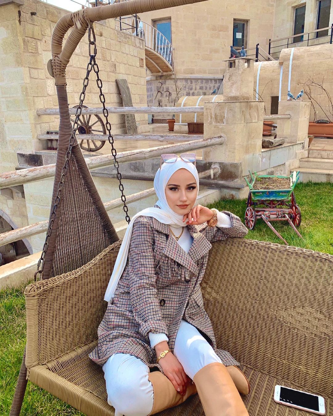 Organic Scarfs Tesettür Penye Şal Hijap Modeli - Kırık Beyaz - Organic ScarfsOrganic Scarfs