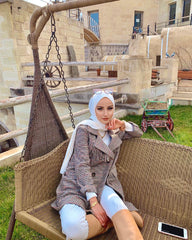 Organic Scarfs Tesettür Penye Şal Hijap Modeli - Kırık Beyaz - Organic ScarfsOrganic Scarfs