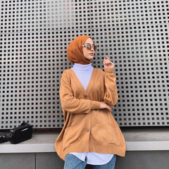 Organic Scarfs Tesettür Penye Şal Hijap Modeli - Taba - Organic ScarfsOrganic Scarfs