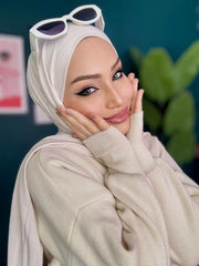 Organic Scarfs Tesettür Penye Şal Hijap Modeli - Taş - Organic ScarfsOrganic Scarfs
