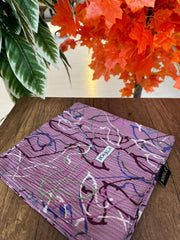 Sulu Boya Desenli Mio Cazz Eşarp 61018 - Pamuk Şekeri - Organic ScarfsOrganic Scarfs