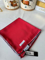 Vakko Çift Taraflı 12 mm %100 İpek Eşarp 10044 - Kırmızı/ Gri - Organic ScarfsOrganic Scarfs