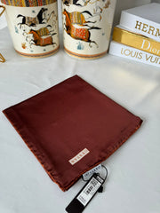 Vakko Çift Taraflı 12 mm %100 İpek Eşarp 10044 - Kızıl Kahve/ Kiremit - Organic ScarfsOrganic Scarfs