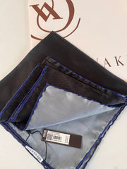 Vakko Çift Taraflı 12 mm %100 İpek Eşarp 10044 - Siyah / Gri - Organic ScarfsOrganic Scarfs