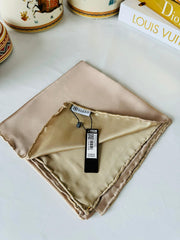 Vakko Çift Taraflı 12 mm %100 İpek Eşarp 10044 - Soft Vizon / Bej - Organic ScarfsOrganic Scarfs