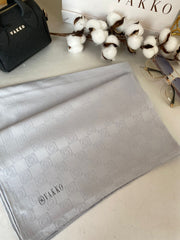 Vakko Cotton Jakar Şal - Gri - Organic ScarfsOrganic Scarfs