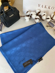 Vakko Cotton Jakar Şal - İndigo - Organic ScarfsOrganic Scarfs