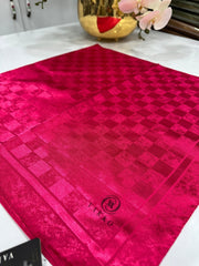 Vakko Dama Desen Eşarp 88379 - Fuşya - Organic ScarfsOrganic Scarfs