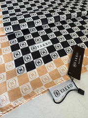Vakko Dama Desen Pamuk Soft Şal - 1346 siyah - Organic ScarfsOrganic Scarfs