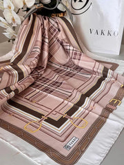Vakko Ekose Twill Eşarp 44128 - Latte - Organic ScarfsOrganic Scarfs
