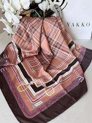 Vakko Ekose Twill Eşarp 44128 - Vizon - Organic ScarfsOrganic Scarfs
