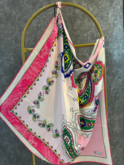 VAKKO ETNİK DESEN EŞARP 78963 - FUŞYA - Organic ScarfsOrganic Scarfs