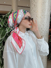 VAKKO ETNİK DESEN EŞARP 78963 - FUŞYA - Organic ScarfsOrganic Scarfs