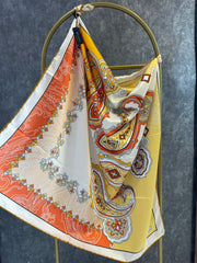 VAKKO ETNİK DESEN EŞARP 78963 - ORANJ - Organic ScarfsOrganic Scarfs