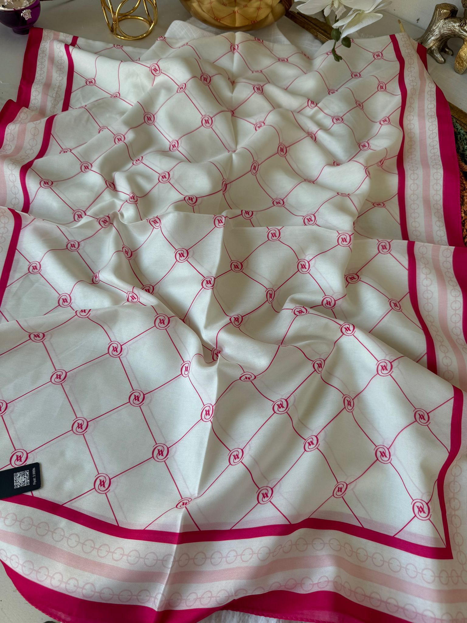 Vakko Pamuk İpeksi Şal 45622 - Fuşya - Organic ScarfsOrganic Scarfs