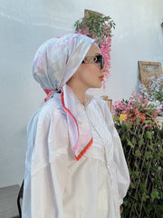 Vakko Papatya Desen Eşarp - Fuşya - Organic ScarfsOrganic Scarfs