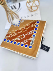 Vakko Zincir Desen Soft Eşarp 610146 - Kiremit - Organic ScarfsOrganic Scarfs