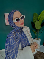 Valentino Çift Taraflı İtalyan Jakar İpek Şal 44117 - Vizon - Organic ScarfsOrganic Scarfs