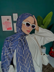 Valentino Çift Taraflı İtalyan Jakar İpek Şal 44117 - Vizon - Organic ScarfsOrganic Scarfs