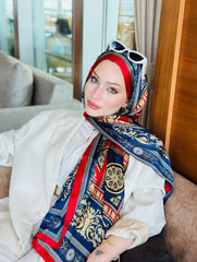 Versace İthal Vual İpek Şal 78963 - Bordo - Organic ScarfsOrganic Scarfs
