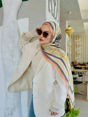 Versace İthal Vual İpek Şal - Somon - Organic ScarfsOrganic Scarfs