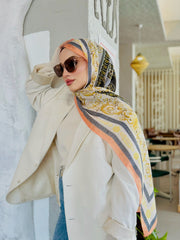 Versace İthal Vual İpek Şal - Somon - Organic ScarfsOrganic Scarfs