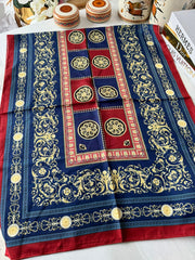 Versace Pamuk İpek Şal - Bordo - Organic ScarfsOrganic Scarfs