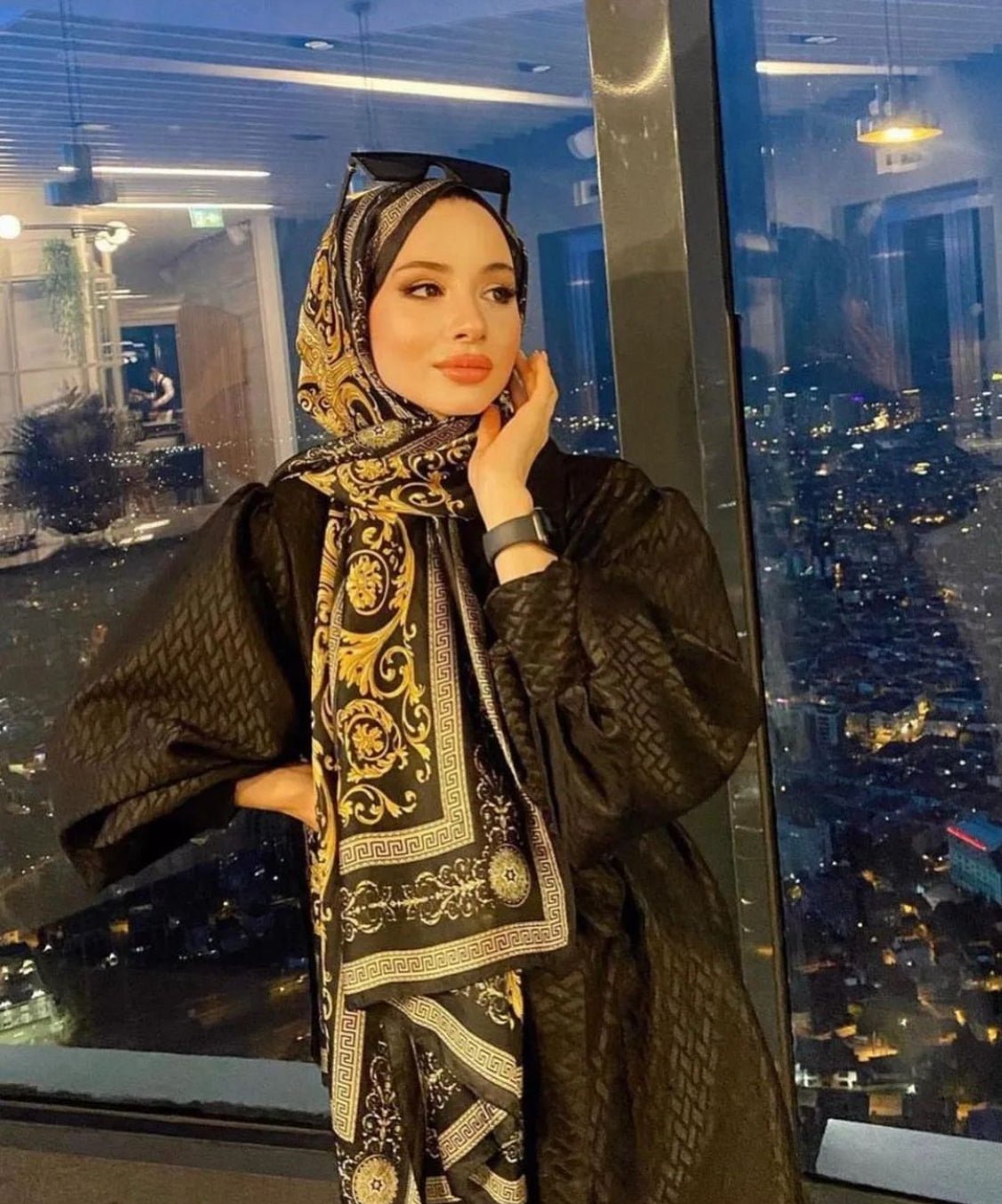 Versace Vual İpek Şal 100500 - Siyah - Organic ScarfsOrganic Scarfs